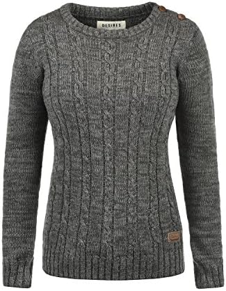 Desires Phia Women's Winter Jumper Chunky Knit Pullover Made of 100% Cotton