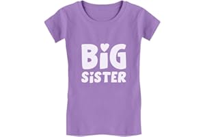 Tstars Big Sister Shirt Sibling Reveal Baby Announcement Kids Girls Fitted T-Shirt