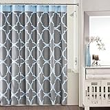 Studio 3B Jay Fret Shower Curtain in Grey/Blue