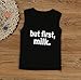 Morecome KidsSleeveless Print T-Shirt Tops And Pants Clothes (6M, Black)