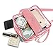iSPECLE Clear Bag for Women, Clear Purse Approved for NFL, PGA, NCAA, Adjustable 59.1 inch Shoulder Strap for Girl, Pink