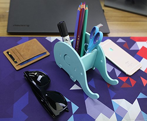 Cell Phone Stand, Creative Elephant Phone Stand Tablet Desk Bracket,Pencil Holder,Desk Supplies Organizer,Desk Storage Rack (Blue)