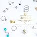 ORROUS & CO Legacy Collection 18K Gold Plated Cubic Zirconia Halo Stud Earrings, Round
