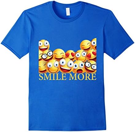 Mens Funny T shirt Combo Emoticon Face Smile more T shirt. 3XL Royal Blue