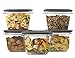 Rubbermaid Premier Food Storage Container, 7 Cup, 5-Pack, Grey
