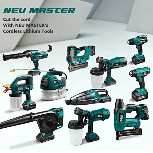 Cordless Brad Nailer, NEU MASTER NTC0023 Rechargeable Nail Gun/Staple Gun for Upholstery
