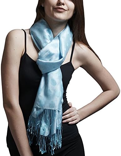 Pashm Soft Pashmina Feel Solid Colour Silk Stole Shawl Scarf - 78"x28"