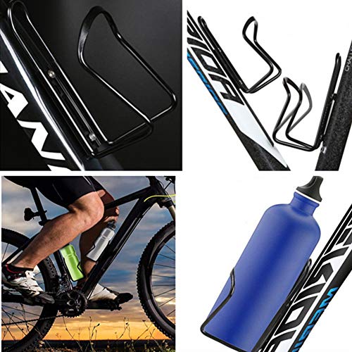 Cutiful Bike Bottle Holder Bicycle Water Bottle Cup Cages Lightweight Adjustable Bottle Holder 2 Pack Black