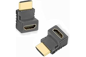 HDMI 90 Degree and 270 Degree Adapter，HDMI Male to Female Adapter，HDMI to HDMI Elbow Adapters,Support 8K@60Hz, 3D, 4K@120Hz,f