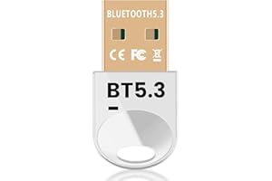 Bluetooth Adapter for PC, Bluetooth 5.3+EDR USB Dongle, Bluetooth Receiver Transmitter for Wireless Keyboard, Mouse, Speaker,