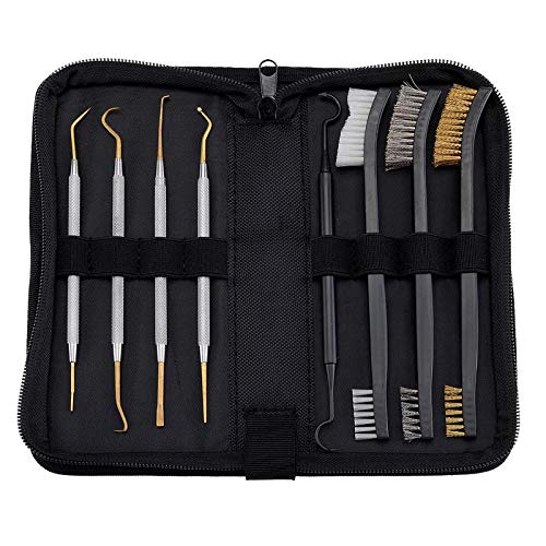 BOOSTEADY Stainless Steel Gunsmith Armorer Pick Set Rifle Cleaning Picks & Double-End Brushes