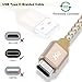 USB Type C Cable, iSeekerKit 3Pack 1Ft Short USB C Cable Nylon Braided USB C to USB A Cable Compatibel for Samsung Galaxy S8, Nexus 6P 5X, Google Pixel, LG V20 G6, HTC 10, Lumia 950 and More