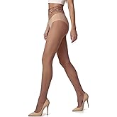 Charm and Attitude Sheer Tights for Women with Lace Top | Low Rise Stockings Pantyhose with Silicone Band