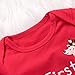 Xmas Newborn Baby Boy Girl 2PCS Christmas Deer Striped Jumpsuit Costume Outfits (0-3M, Red)