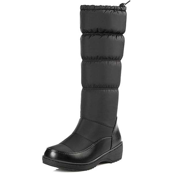 SACFOF Women's Winter Knee High Snow Boots – Waterproof, Fleece Lined, Platform Hidden Wedge, Anti-Slip | Warm Winter Boots For Cold Weather - View #11