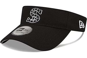 New Era Visor Major League Official Onfield Sideline 100% Authentic Adjustable One Size Fit Most (White Sox Black Clubhouse)