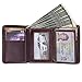 Augus Leather Wallet RFID Blocking Wallets for Men Trifold Money Clip Credit Card Holder
