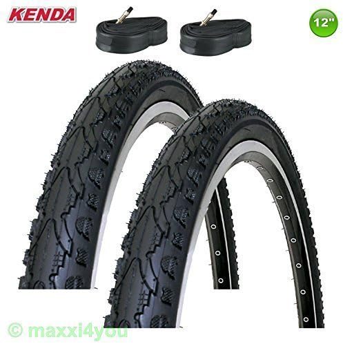 01021202k-b 2 x Kenda Kahn Bicycle Tyres with Hoses 62-203 - Blue