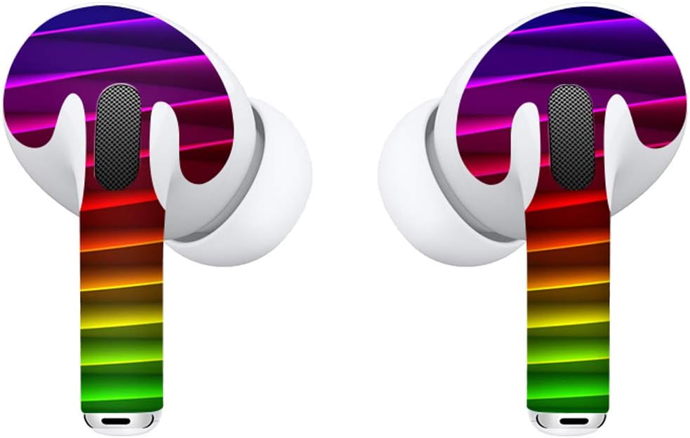 APSkins Skins for AirPods Pro - Printed Design. Protective Wraps Stickers to Cover Air Pods – Compatible Sticker Wrap Decal with Apple Air Pod Pro Accessories (Rainbow)