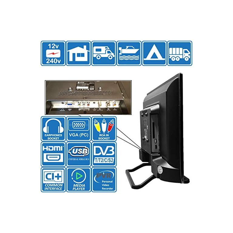 Motorhome Caravan Boat 12 Volt 24 Inch LED Digital HDR TV DVBT2 /C/S2 Freeview Freesat Cable TV Motorhome Caravan Boat 12 Volt 24 Inch LED Digital HDR TV DVBT2 /C/S2 Freeview Freesat Cable TV