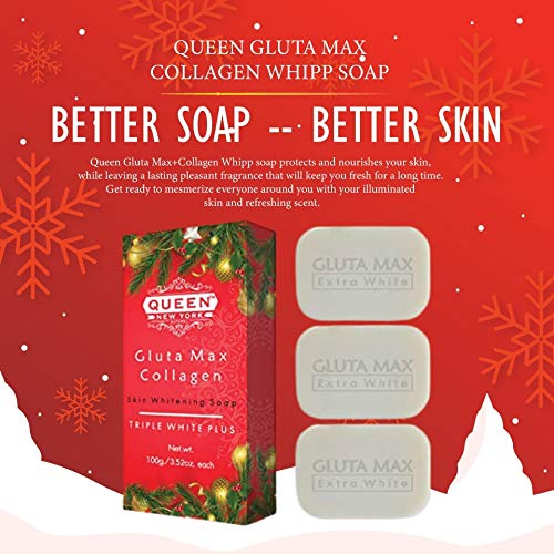 QUEEN NATURAL NEW YORK Gluta Max Natural Skin Renewal Whipp Soap(3