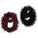 Lucky Leaf Women Thick Knit Winter Infinity Circle Loop Scarves Solid Color
