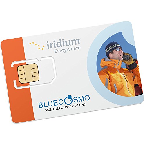 BlueCosmo Iridium Satellite Phone SIM Card - Monthly Postpaid Service Plans for Iridium Extreme, 9555, 9505A & Iridium GO!