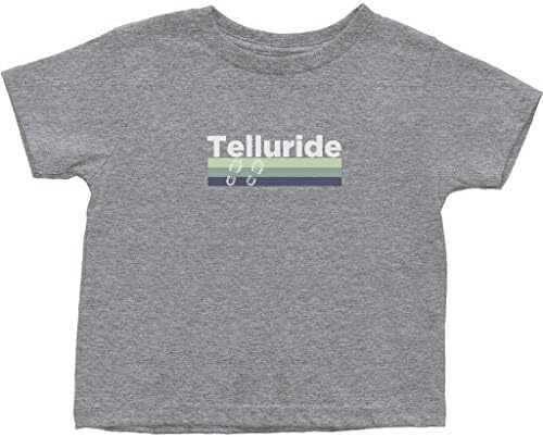 Telluride Retro Hiking - Colorado Toddler T-Shirt (2T, Heather Grey)
