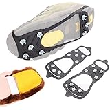 Anti Slip Snow Ice Traction Cleats + Shoe Shine Polish Cloth in Waterproof Bag, Everyday Carry Winter Gear, Adorable Christmas Gifts Idea (Small / Medium)