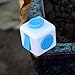 Stress Relief Fidget Cube Toy: Fidget Toy for Relaxing Therapy Cube Fidget Toy – Great Gift for Autism, ADD, ADHD – Fidget Toys for Work/Office/Home (1 PACK, White - Blue)