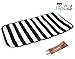 Hip Cub Diaper Bag Baby Changing Pad - Black/White Stripe W/Cute Tan Trim
