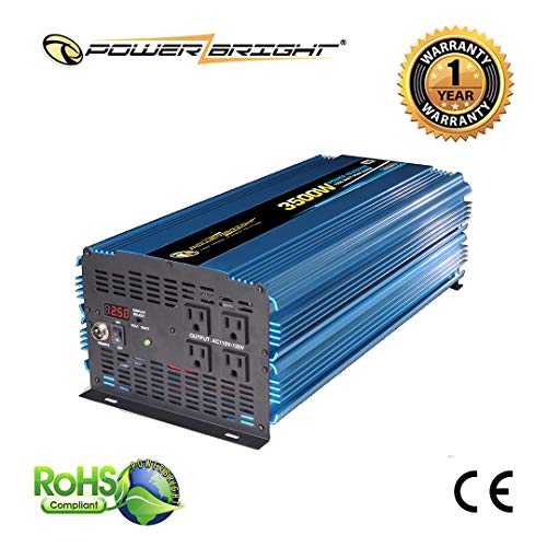 Power Bright PW3500-12 Power Inverter 3500 Watt 12 Volt DC To 110 Volt AC