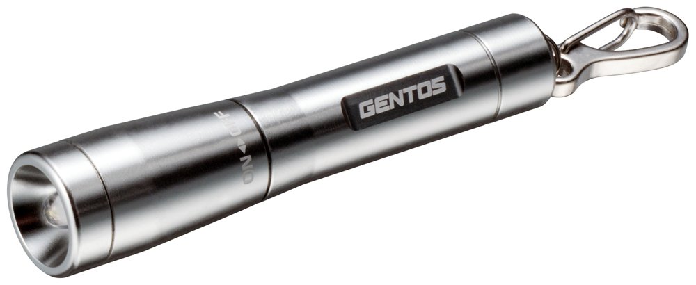 GENTOS(ジェントス) 懐中電灯 小型 LED キーライト 直径1.5cm 単4電池式 15ルーメン GK-001S シルバー ハンディライト フラッシュライト商品画像
