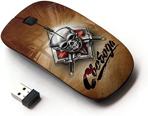 KawaiiMouse [ Optical 2.4G Wireless Mouse ] Spogoda Skull Knives Russian