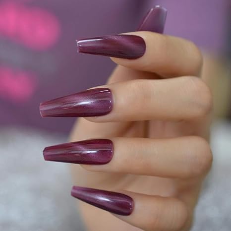 Amazon Co Jp ロングシマー棺ネイルナチュラルグラデーションネイルピンクデザインのバレリーナネイル Diy 工具 ガーデン