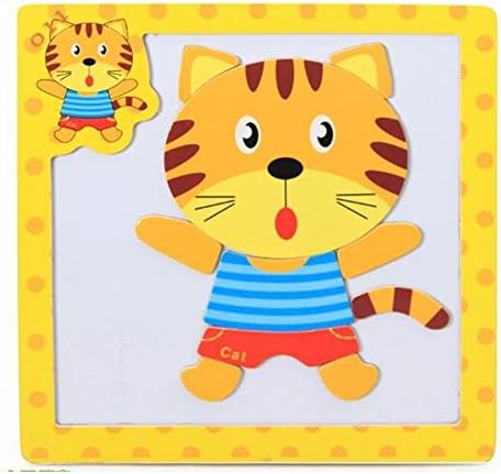 Magnetic Tiger Puzzle for Toddlers and Kids โ 10 Magnet Pieces Set on 6x6 - Great Travel Activity on Airplanes, Cars, Restaurants or Home โ Cat, Wild Animals, Safari Puzzle