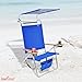 Deluxe 4 position Aluminum Beach Chair w/ Canopy & Storage Pouch