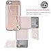 ZVEdeng 6 Wallet Case, 6s Case, 6 Case with Credit Card Holder, 6 Case for Women, Shockproof Cover, Durable and Slim Handbag Purse 4.7inch-Rose Gold