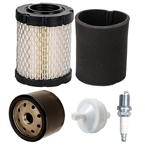 HIFROM 334399 Air Filter Pre-Filter 492056 Oil Filter Fuel Filter with Spark Plug Replacement for Replaces 334399, 5429K, 91383, 591583, 796032, 5429K, 102-016, 798911