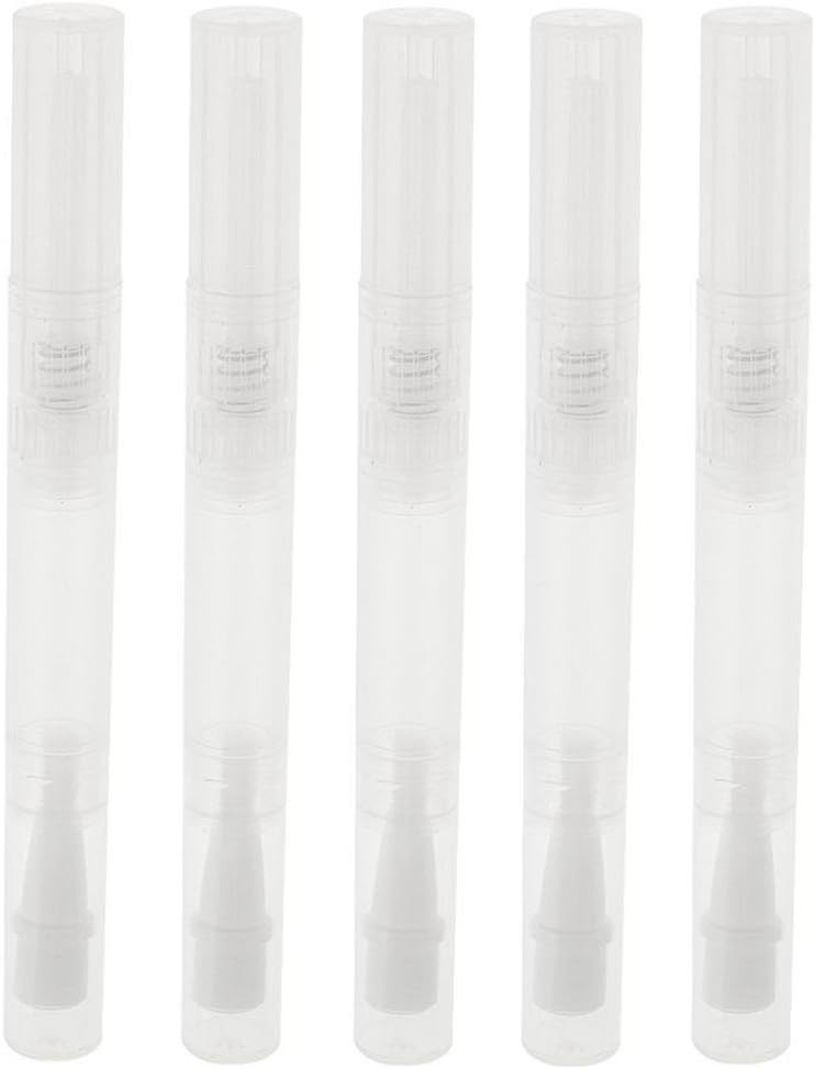 Empty Container,Putars 5Pcs 3ml Empty Transparent Twist Pen Cosmetic Container Lip Gloss Eyelash Growth Liquid