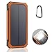 LANIAKEA 15000mAh Solar Charger, Dual USB Solar Panel Battery Charger for iPhone, Samsung, HTC, Nexus, Android Smart Phone, Windows Phone and Tablets, Orange