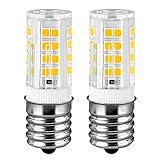 KINDEEP Ceramic E17 LED Bulb for Microwave Oven Appliance, 5W (40W Halogen Bulb Equivalent), Warm White 3000K, Pack of 2