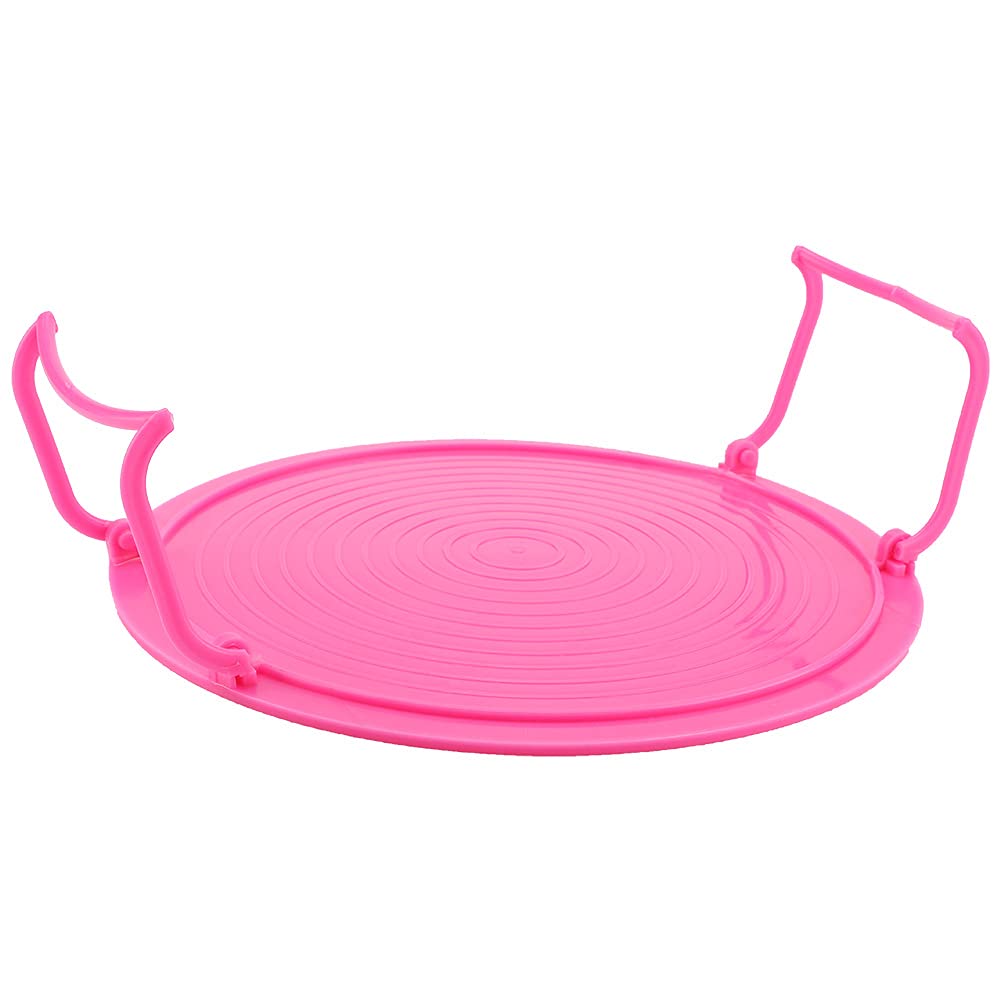 Changor Blue Microwave Oven Tray Rack, Made of Plastic Microwave Oven 23.5 * 23.5 * 8cm Microwave Plate Stacker