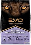 EVO 2.2 lb Grain Free Turkey and Chicken Formula Cat and Kitten Food (1 Pack), One Size