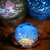KISTRA Led Night Light Mysterious Ocean Lampshade Mermaid Porjection Light