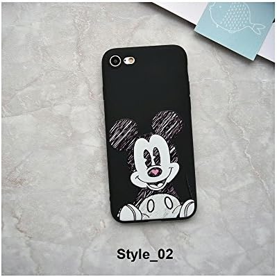 Cute Cartoon Mickey Minnie Mouse Strike Glass Cover Soft TPU Silicone Case for iPhone Case Cover for I Phone X (I Phone X / Style_02)