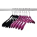 Crystallove Non-Slip Extra Wide Velvet Coat Hanger Suit Holder and Organizer (6pcs, black)