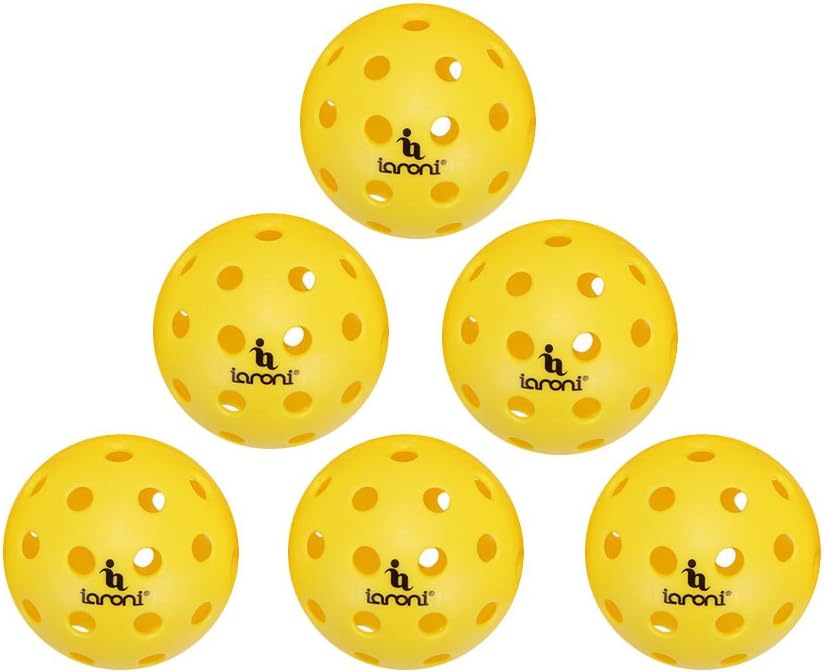 ianoni Outdoor Pickleball Balls6 Pack Pickleballs With a Mesh Bag,40