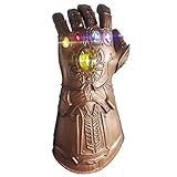 LED Thanos Superhero Avengers Infinity Gold Gauntlet Glove Luminous Stones