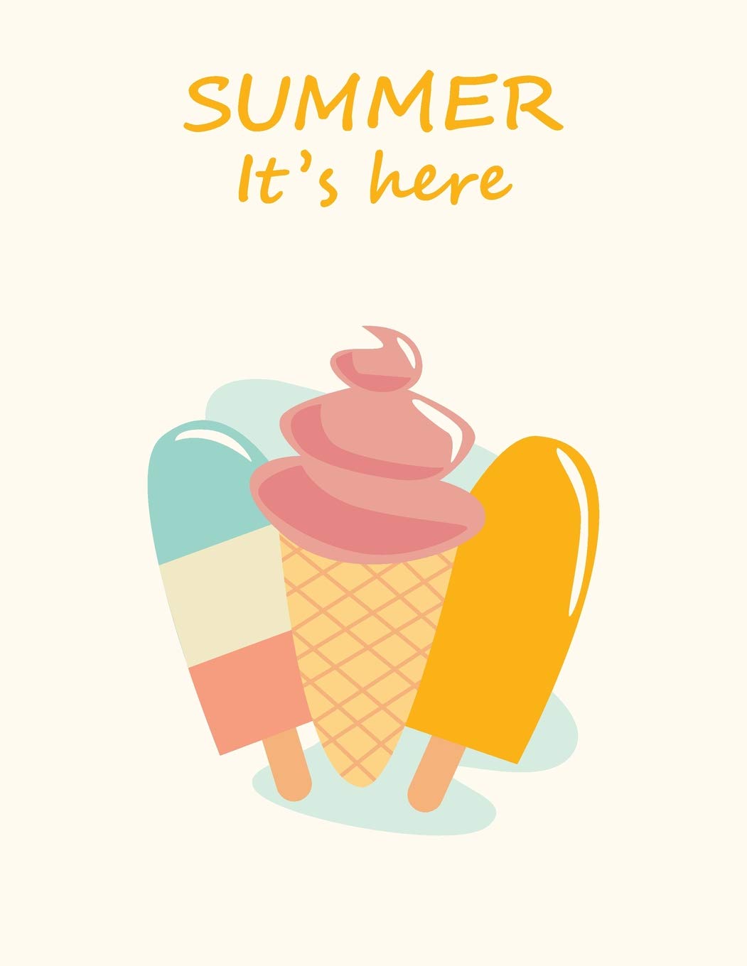 Summer It S Here Blank Sketchbook Drawing Paper For Doodling Sketching And Drawing For Kids Ice Cream And Summer Books Blue Elephant Amazon Com Books